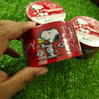 Nuvo เทปปิดกล่อง 48mm x 18y เทปพิมพ์ลาย Snoopy So cute คละลาย (จำนวน 1 ม้วน)