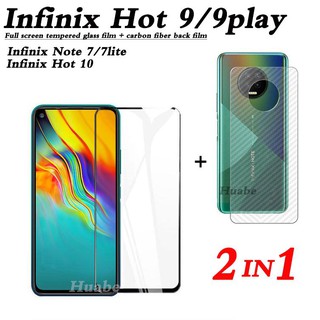 2 In1 ฟิล์มกระจกนิรภัย + 9 H Hd สําหรับ Infinix Hot 9 Play Hot 10