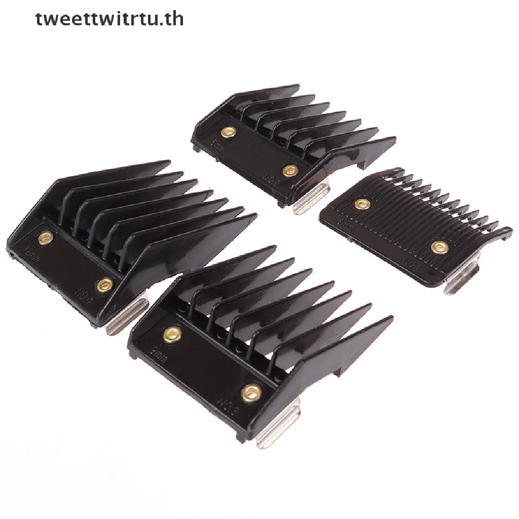 TRTU 4 ชิ้น Universal Cut Limit Comb Guide สิ่งที่แนบมาขนาดตัดผมเปลี่ยน