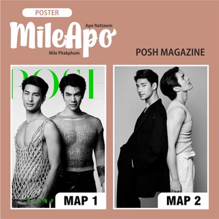 โปสเตอร์ THAILAND KINNPORSCHE MILEAPO X POSH MAGAZINE