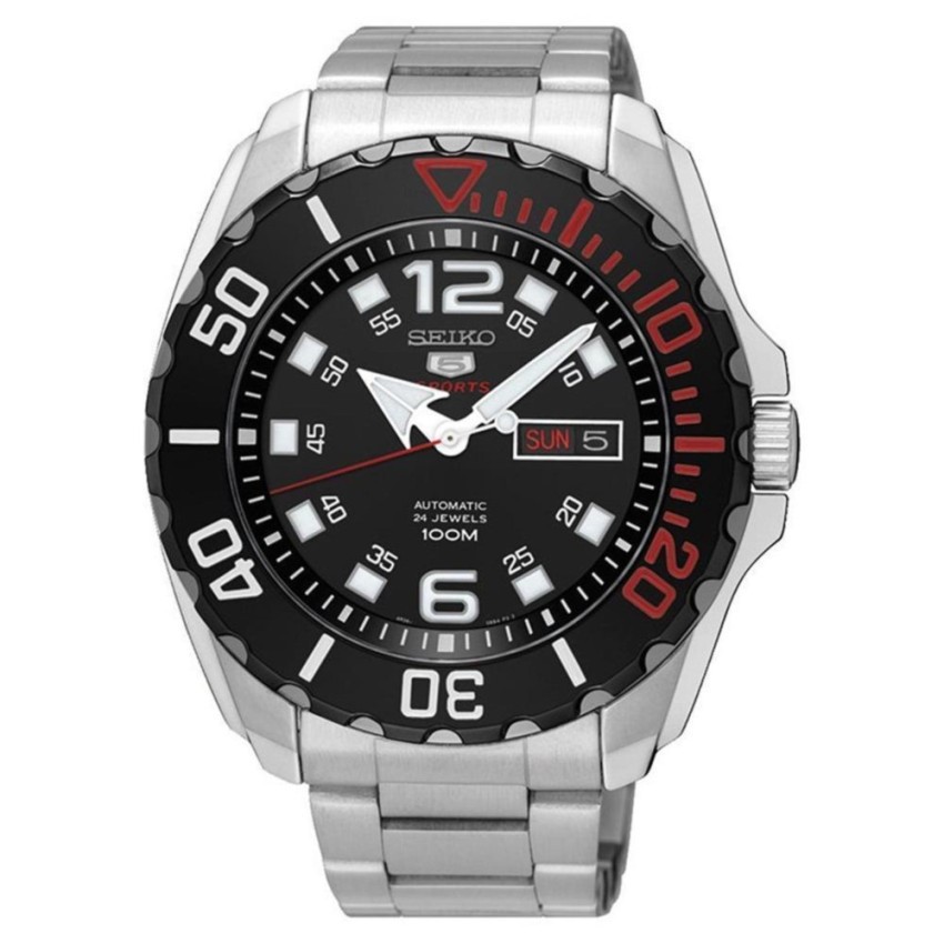 🔥ลดเพิ่ม 330 ใส่โค้ด INCZ8H3🔥 ﻿นาฬิกาข้อมือ Seiko 5 Sports Automatic (New Baby Monster) SRPB35K1 - Black