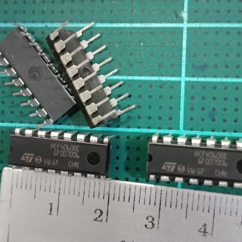 (ใส่โค้ดPEPE333 ลดเพิ่ม 15%)HCF4060BE  IC DIP16ขายี่ห้อ STแท้-ใหม่ต้นฉบับคุณภาพเต็ม100% ขายแพ็ค 5ตัว