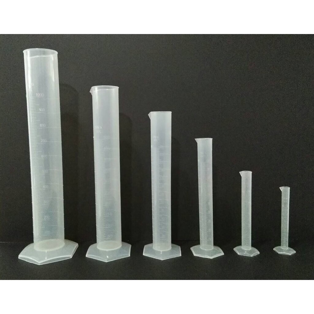 กระบอกตวงพลาสติก 100 ml "Polylab" Cylinder Hexagonal