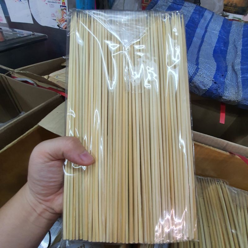 ไม้เสียบลูกชิ้น ไม้แหลม 10 นิ้ว