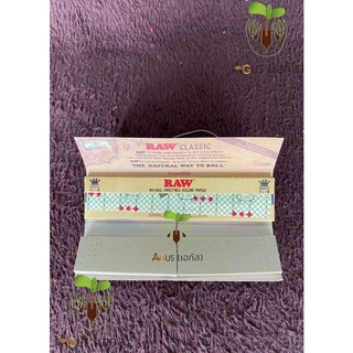 RAW Classic กระดาษโรล + ก้นกรอง กัญ ชา (Paper&amp;Filter) Kingsize กระดาษ โรล joint สมุนไพร hemp rolling paper จ๊อย แท้ 420