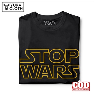 เสื้อยืด ผ้าฝ้าย พรีเมี่ยม พิมพ์ลาย Stop WARS สําหรับผู้ชาย