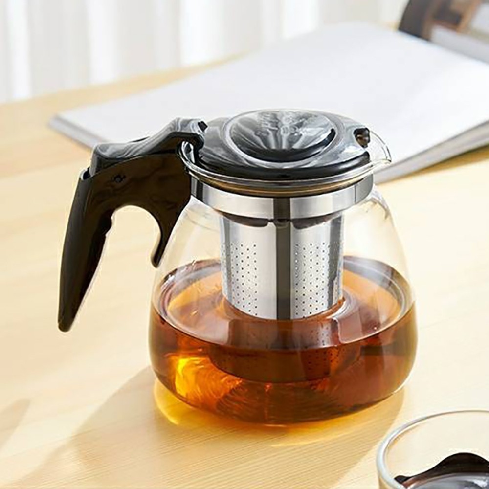 กาน้ำชา 900/500ml/1000ml./1100ml. กากรองชา กาน้ำชาพร้อมไส้กรอง กาน้ำทรงกลม กาน้ำสแตนเลส กาน้ำชงชาสแตนเลส #X-0006 - รูปที่ 5