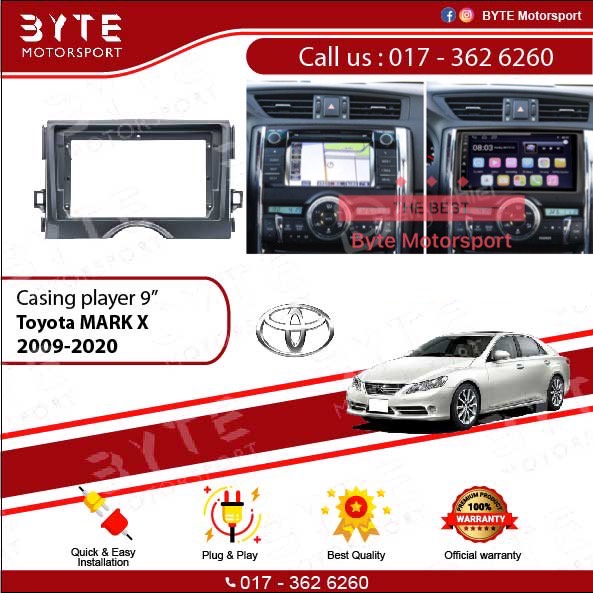 ปลอก Android Player 9" Toyota Mark X 2009-2020