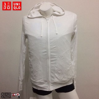 Crft253 Uniqlo เสื้อกันหนาว มีฮู้ด มีซิป ผ้าฝ้าย พรีเมี่ยม