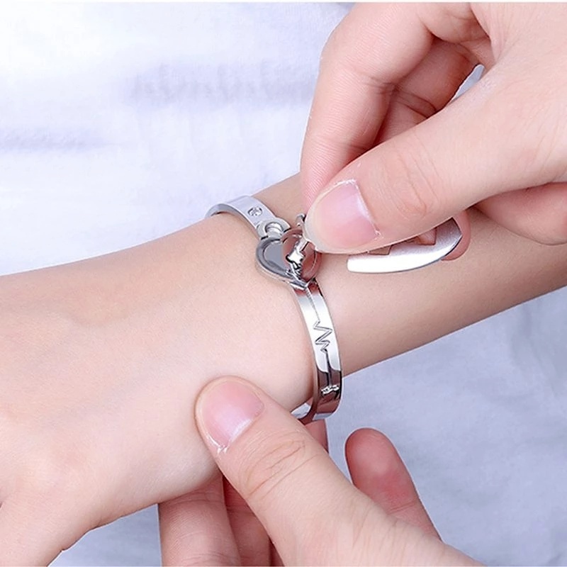 ชุดเครื่องประดับ กําไลข้อมือ สร้อยคอ จี้กุญแจ สเตนเลส รูปหัวใจ ล็อก ของขวัญวันวาเลนไทน์ 78 ชิ้น