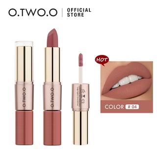 O.TWO.O 2 in 1 ลิปสติก เนื้อแมตต์ และลิปกลอส 12 สี