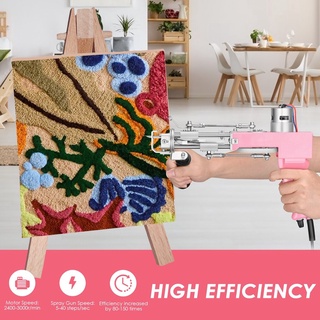 2 in 1 Tufting Gun DIY Carpet Weaving Knitting Machine Flocking Machine Electric Industrial Embroidery Machine
