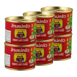 สามแม่ครัว ผักกาดดองเค็ม 140กรัม ยกแพ็ค 6กระป๋อง THREE LADY COOKS PICKLED GREEN MUSTARD