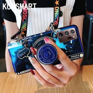 2020 เคสโทรศัพท์ Samsung Galaxy Note 20 Ultra 5G Case With Cute Crossbody Lanyard Stand Holder Camera Silicone Couple Phone Casing