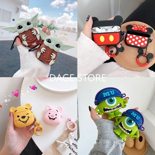 เคสหูฟังไร้สาย ลายการ์ตูนน่ารัก พร้อมสายคล้อง สําหรับ AirPods 1 2 3 3rd Pro