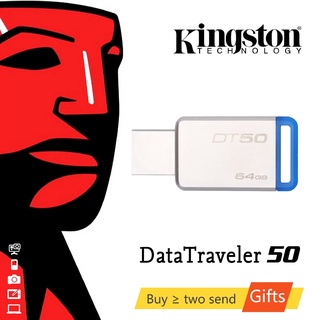 Datatraveler Kingston แฟลชไดรฟ์ USB 64GB 32GB 16GB 8GB Dt50 ความเร็วสูง