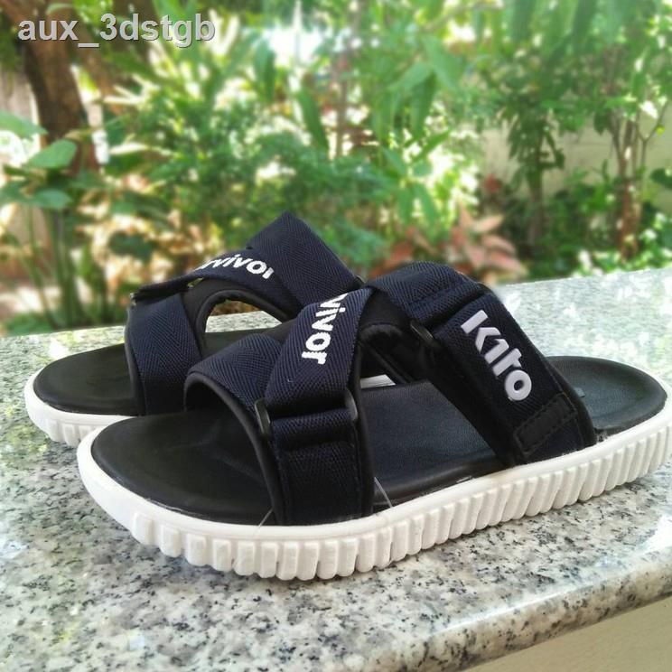 ⊙┇✁กีโต้ Kito Survivor แบบแตะสวม ชาย/หญิง สีดำ สีแดง สีกรม