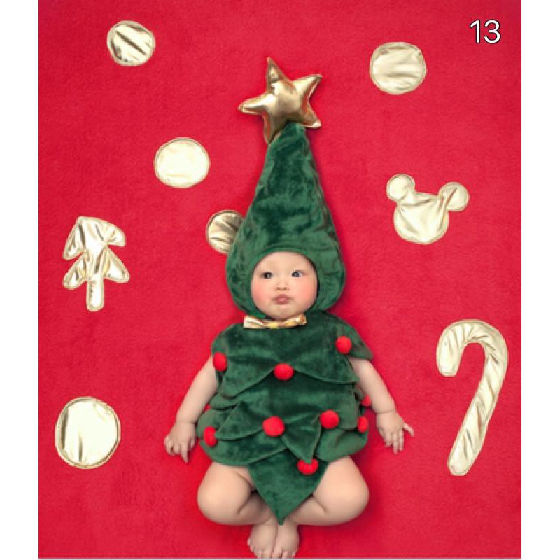 tritonshop ชุดต้นคริสต์มาส ชุดซานตาครอส ชุดซานต้า ชุดซานตี้ ชุดแฟนซีเด็ก (Christmas Tree 013)