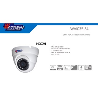 กล้องวงจรปิด รุ่น WVI035-S4 2.0 MP HDCVI IR Eyeball Camera/