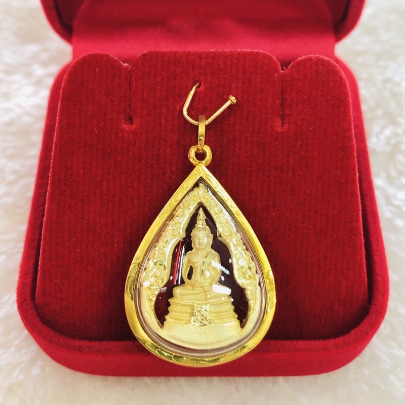 จี้หลวงพ่อโสธร วัดโสธรวรารามวรวิหาร เลี่ยมทองแท้90% กันน้ำ