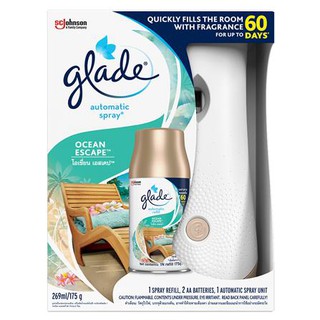 เครื่องพ่นสเปรย์ GLADE กลิ่นโอเชี่ยนเอสเคป ดูดความชื้น น้ำหอมปรับอากาศ น้ำหอม