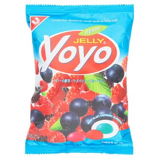 🔥The Best!! โยโย เยลลี่ วุ้นเจลาตินสำเร็จรูป กลิ่นเบอร์รี่ผสม 80กรัม Yoyo jelly gelatin Mixed berry flavor 80 grams