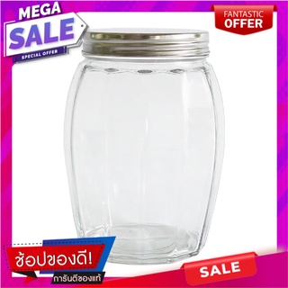 ขวดโหล แก้ว 1.2 ลิตร ฝาเกลียว RUGBY ขวดโหล GLASS CANISTER WITH SCREW LID RUGBY 1.2L