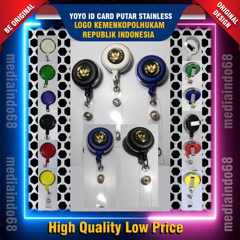 YOYO ID CARD ROTATING STAINLESS-NAMETAG โลโก้ MINISTRY OF HOME AFFAIRS