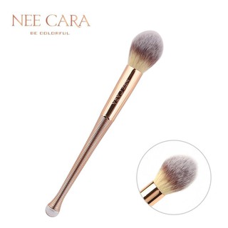 Nee Cara แปรงแต่งหน้าด้ามทอง ทรงพุ่ม สำหรับเซ็ทแป้ง ปัดแป้ง ไฮไลท์ คอนทัวร์ Tapered Face Brush (N875)