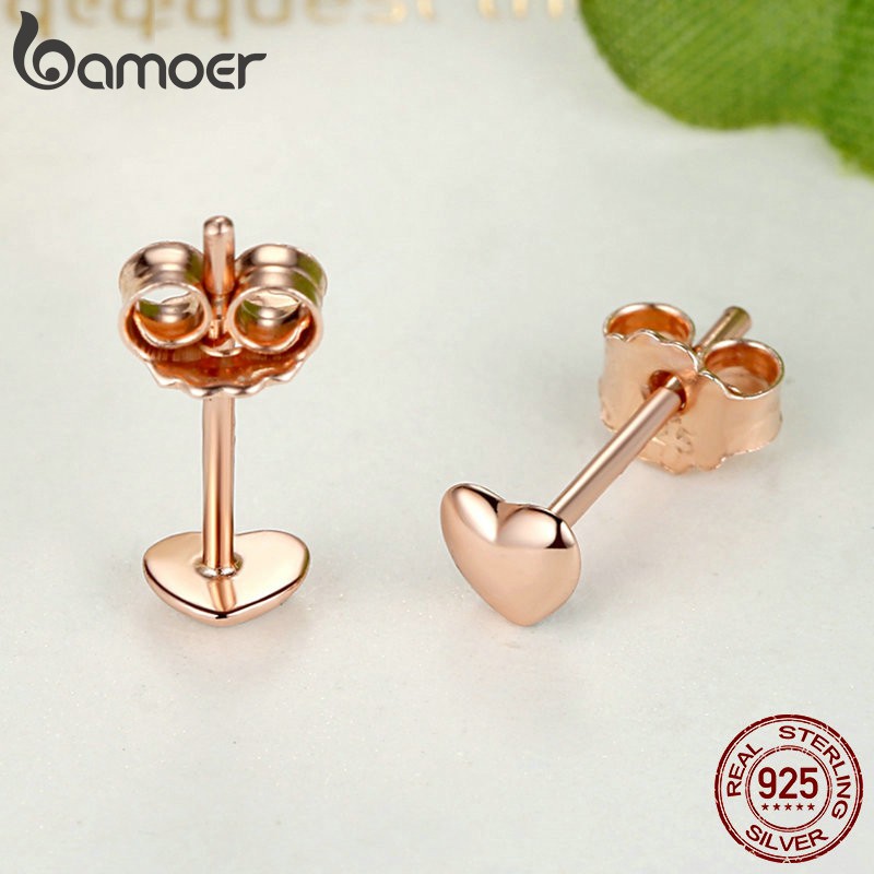Bamoer حلق قلب صغير فضة 925 — صورة 4