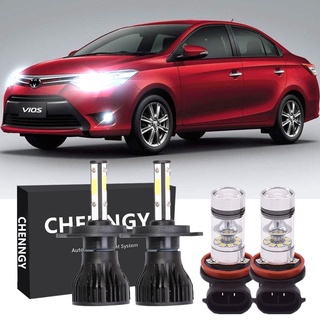 หลอดไฟหน้า LED สูงต่ํา และชุดไฟตัดหมอก สําหรับ Toyota Vios NCP150 2013-2018 4 ชิ้น