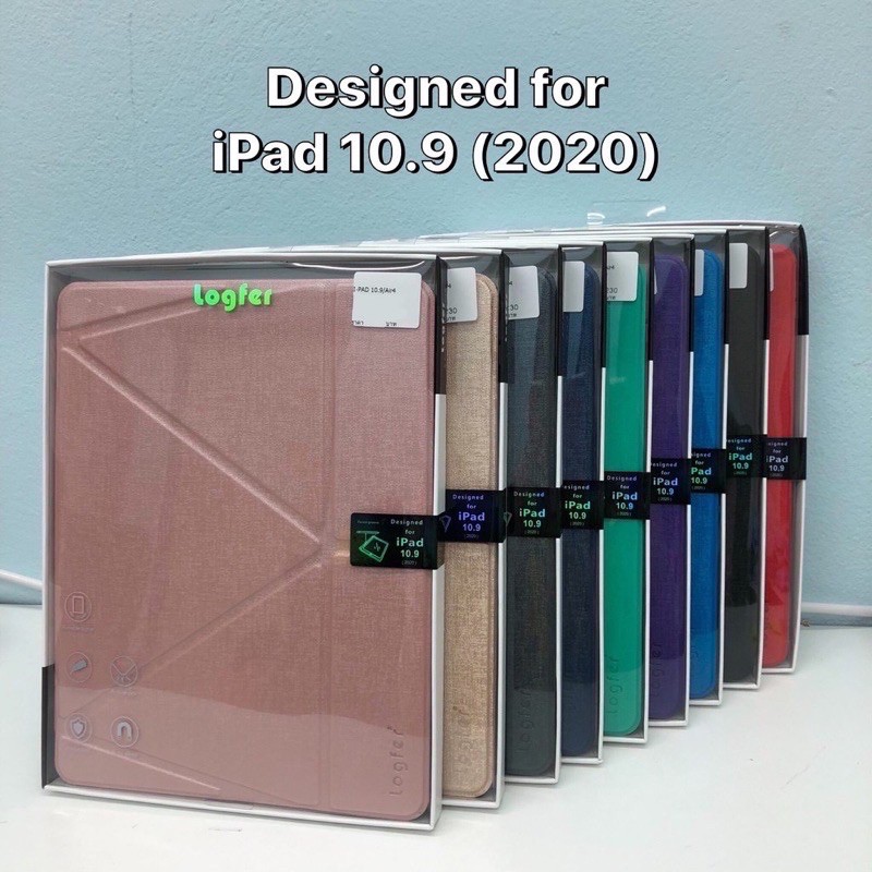 [ส่งจากไทย]เคส Logfer ฝาพับ IPAD เคสไอแพด 9 สี พร้อมส่ง Ipad Case  Case รุ่น iPad air4 10.9
