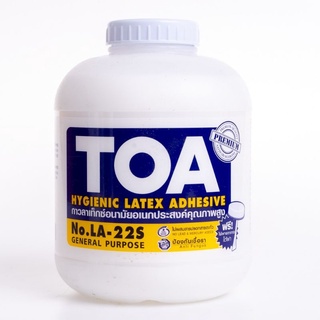 กาวลาเท็กซ์ กาว TOA LA-22S ขนาด 32 ออนซ์ (มีไม้พายทากาวใต้ฝา)