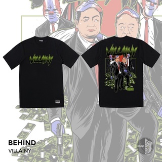 เสื้อยืดผ้าฝ้าย เสื้อยืด “VILLAINY” แขนสั้น แนวสตรีท Oversize เสื้อยืดชาย หญิงL XL  XXL 3XL