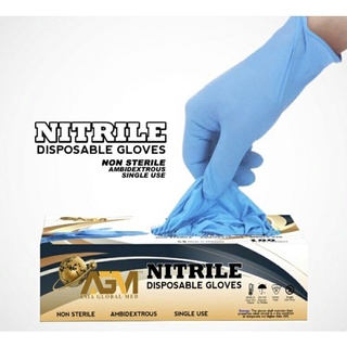 👆ถุงมือไนไตรราคาสุดคุ้มยกลัง10กล่อง 👍GRADE A NITRILE DISPOSABLE GLOVE HIGH QUALITY 100PCS By Weight