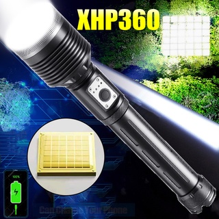 ใหม่ XHP360 ไฟฉาย LED มีประสิทธิภาพ ชาร์จไฟได้ สําหรับตั้งแคมป์กลางแจ้ง