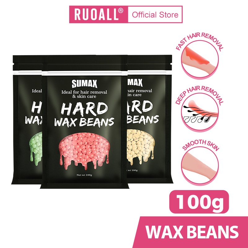 Sumax Depilatory Hard Wax Beans เม็ดแว็กซ์กําจัดขน 100gBag
