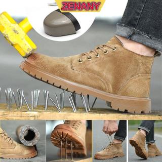 Safety Shoes รองเท้าหนังความปลอดภัยสูงพื้นนุ่มด้านบนป้องกันแ…