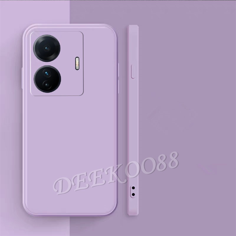 Vivo Y17S Y77 Y35 Vivo V25 5G เคสโทรศัพท์ ผิวสัมผัส นิ่ม เคสสีเรียบง่าย ซิลิโคน ฝาหลัง เคสโทรศัพท์มือถือ