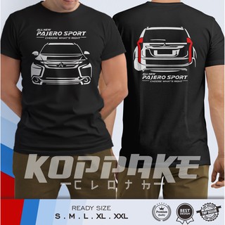 เสื้อยืด พิมพ์ลาย Mitsubishi All New Pajero Sport Front Rear Car สําหรับผู้ชาย