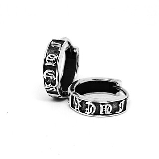 Chrome Hearts Sterling Silver 925 เครื่องประดับเงินแท้ ต่างหู SE-01 Hoop Earring Code:CED023