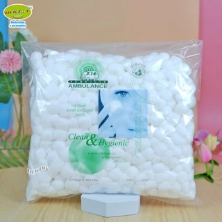 สำลีก้อนตรารถพยาบาล-Cotton Ball Ambulance 400 กรัม(ก้อน0.3กรัม)
