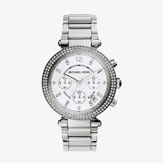 MICHAEL KORS นาฬิกา Michael Kors Parker Chronograph Silver Dial - Silver - รุ่น MK5353