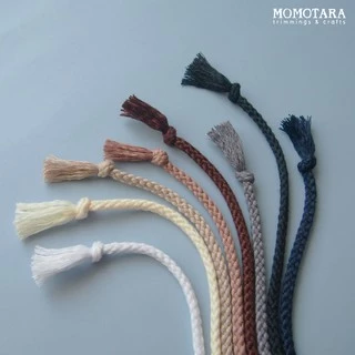 MOMOTARA No. 1621 เทปถัก Braid เทปถักกลม Tubular Braid ขนาด 0.5 CM ยาว 36 หลา เชือก เทป diy วัสดุตกแต่ง cord rope