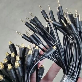 30cm สายสัญญาณเสียง 3.5 มม.ตัวผู้-ตัวเมีย สายaux 3.5 มม มีหัวตรงและหัวงอ ทองและเงิน สเตอริโอ pj392