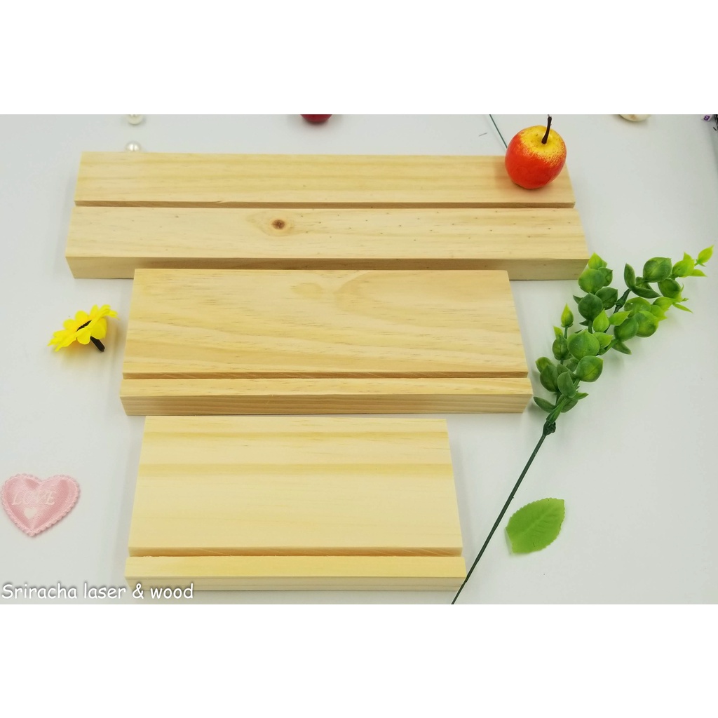 ที่วางกระจกฐานกว้าง 8 ซม ฐานไม้ & ขาตั้ง สำหรับตั้งป้ายเมนูเครื่องดื่ม/เมนูอาหาร ฐานตั้งพลาสวู้ด จัดส่งด่วน