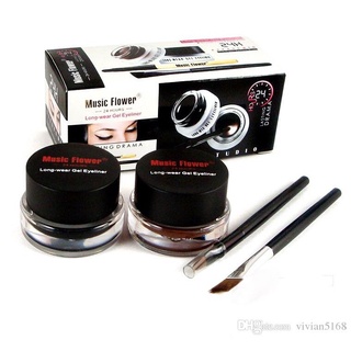 Music Flower Fascinated Eyebrow &amp; Eyeliner Cream เจลคิ้ว  มิวสิค ฟลาวเวอร์ อายบราวน์ และ อายไลเนอร์