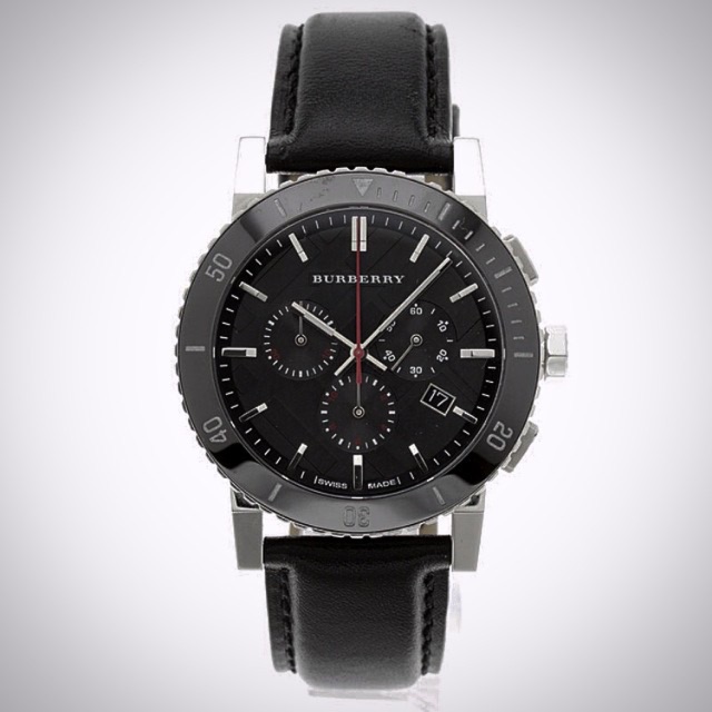 นาฬิกา Burberry📍BU9382 - The city men Black Leather Caramic Bezel พร้อมส่ง สวยมากกกก