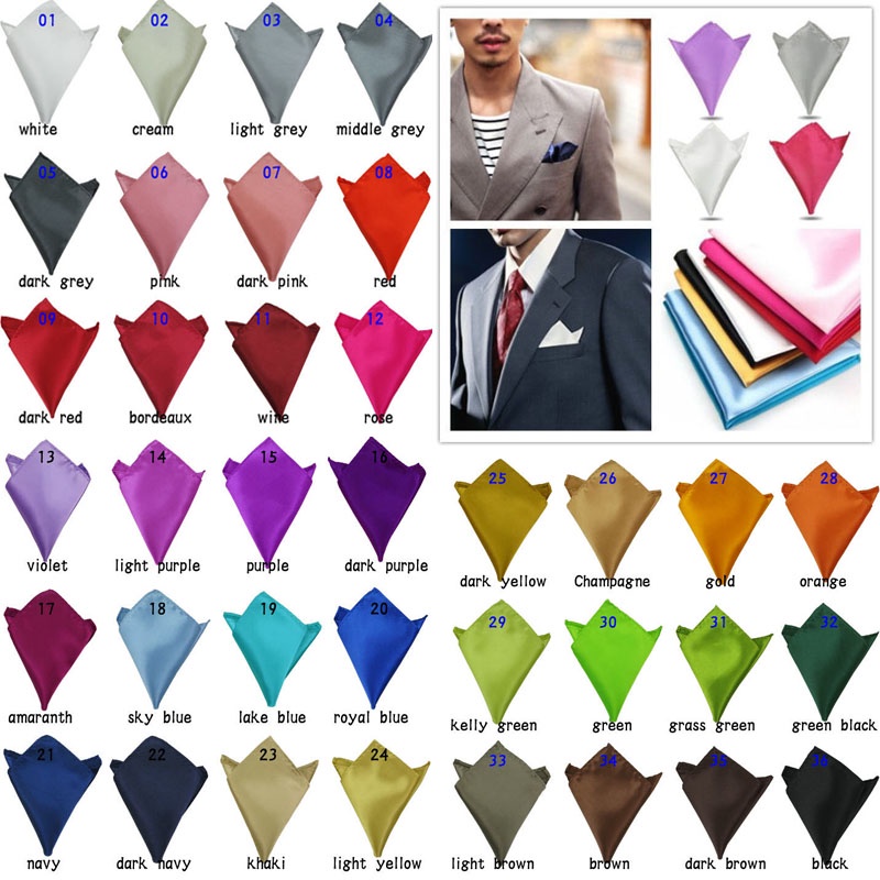 ผ้าเช็ดหน้าผู้ชาย ผ้าเช็ดหน้าสีทึบ สีขาว สีดํา สีแดง ทรงสี่เหลี่ยม 22 ซม. สําหรับงานแต่งงาน ธุรกิจ งานเลี้ยง