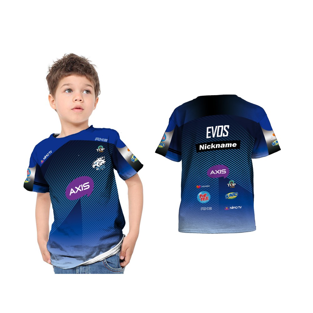 Evos 2020 เสื้อสําหรับเล่นเกมเด็ก Custom Fullprint ฟรี Nickname